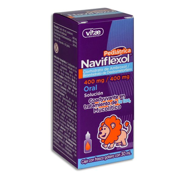 Naviflexol Pediatrico (C.Ambroxol/B.Dextrometorfano) 400/400mg Gotero 30ml