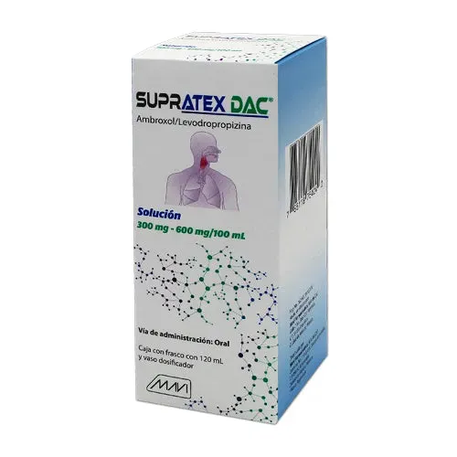 SUPRATEX DAC (Ambroxol/Levodropropizina) 300-600mg/100ml Solucio 120ml