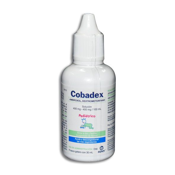 Cobadex Pediatrico (Ambroxol/Dextrometorfano) 400-400mg/100ml Gotero 30ml