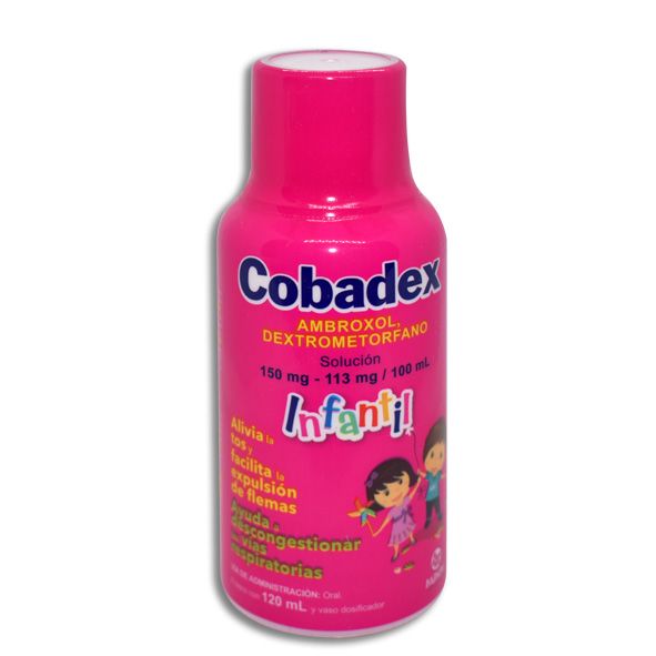 Cobadex infantil (Ambroxol/Dextrometorfano) 150-113mg/100ml Solucion 120ml