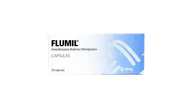 FLUMIL (Aminofenazona/Bufenina/Difenilpiralina) 40/1.5/1.5mg 20caps