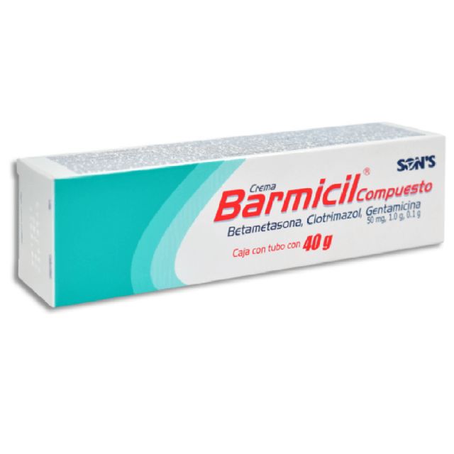 Barmicil Compuesto (Betametasona/Clotrimazol/Gentamicina) 50mg/1g/0.1g) Tubo 40g