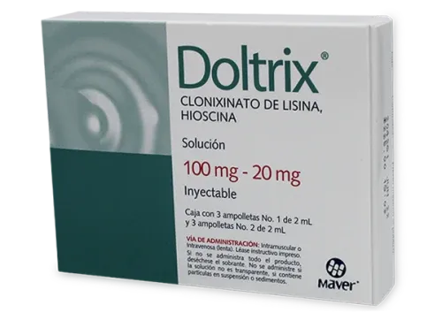 Doltrix (C.Lisina/Hioscina) 100/20mg Solucion Inyectable 3amp No.1 y 3amp No.2