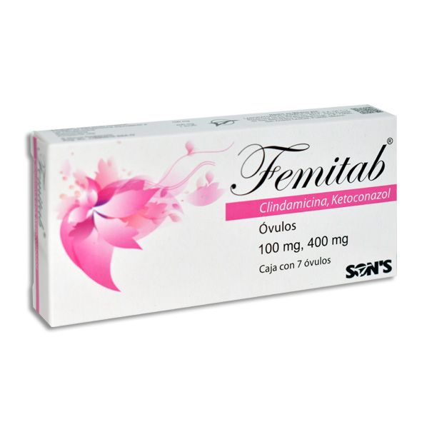 Femitab (Clindamicina/Ketoconazol) 100/400mg 7ovulos