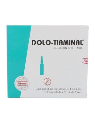 DOLO-TIAMINAL Solucion Inyectable 3amp No.1-2ml, 3amp No.2-1ml