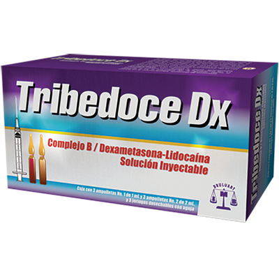 Tribedoce DX (Complejo B/Dexametasona/Lidocaina) Inyectable 6amp, 3jer