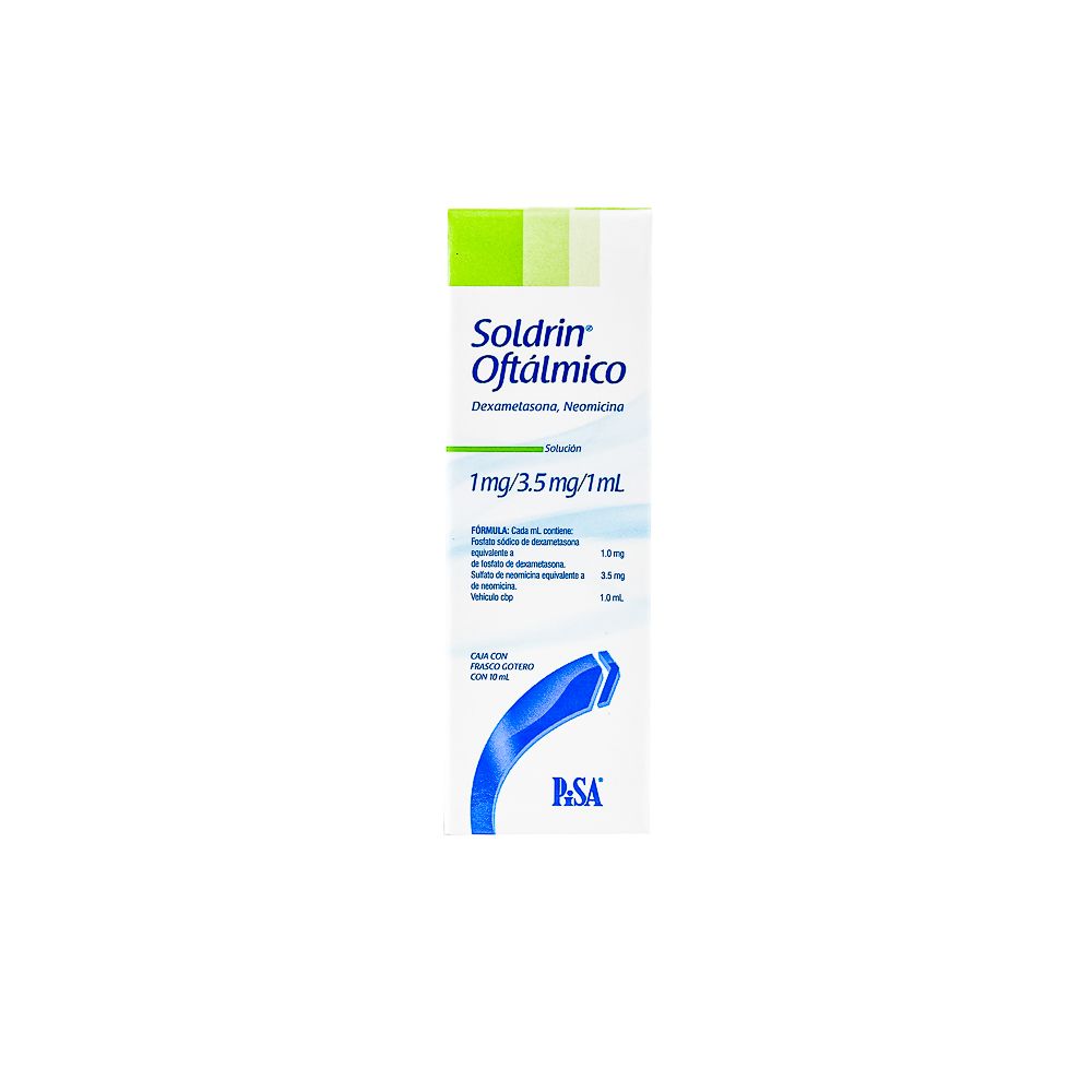 Soldrin Oftalmico (Dexametasona/Neomicina) 1mg/3.5mg/1ml Gotero 10ml
