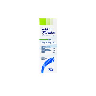 Soldrin Oftalmico (Dexametasona/Neomicina) 1mg/3.5mg/1ml Gotero 10ml
