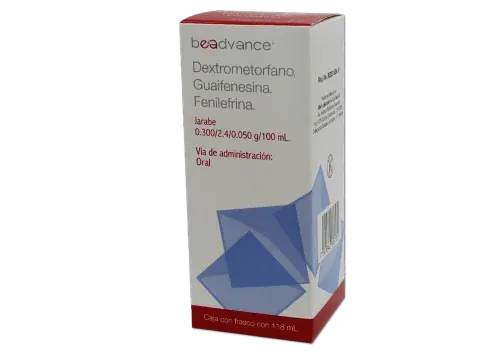 Dextrometorfano/Guaifenesina/Fenilefrina Jarabe 118ml