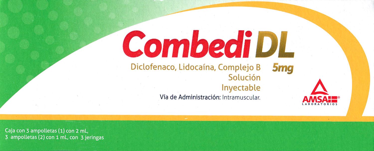 Combedi DL (Diclofenaco/Lidocaina/Complejo B) 6amp 2ml/1ml 3jer