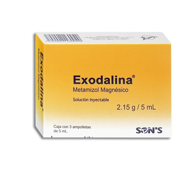 Exodalina (Metamizol Magnesico) Inyectable 3amp 5ml