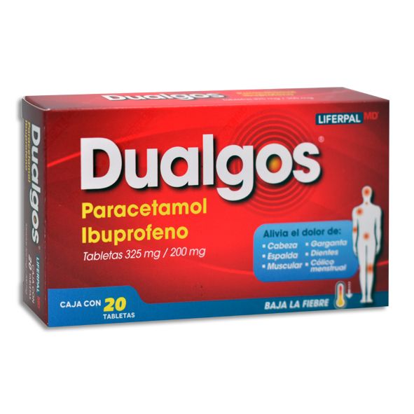 Dualgos (Paracetamol/Ibuprofeno) 325mg/200mg 20tabs