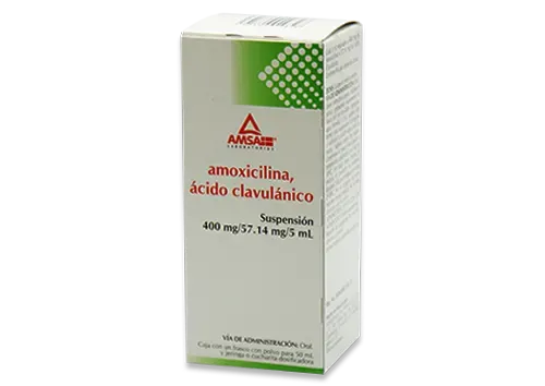 Amoxicilina/Acido Clavulanico 400mg/57.14mg/5ml Suspension 50ml