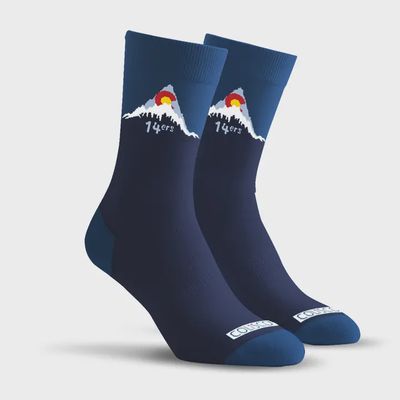 COLISCO Unisex Crew Socks - Colorado 14'ers