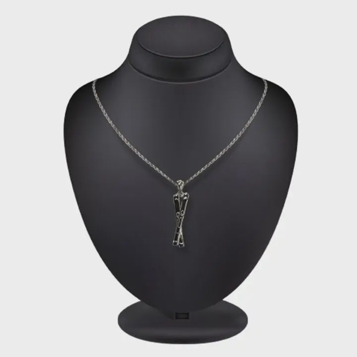 Colisco Ski Necklace, 18k White Gold Necklace for Women