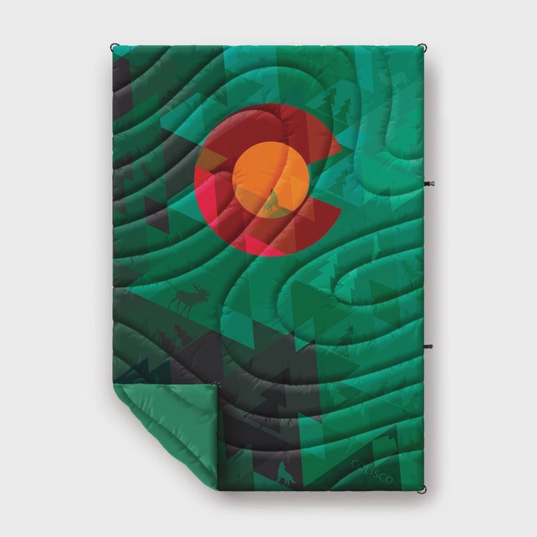 COLISCO Colorado Green Poly Eco-Performance Blanket - 52&quot;x75&quot; 164227