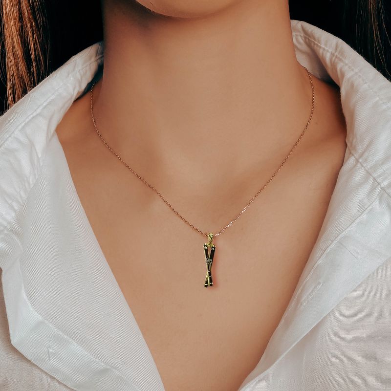 Colisco Ski Necklace, Gold
