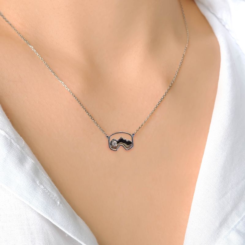 Colisco Colorado Mountains II Necklace, White Gold
