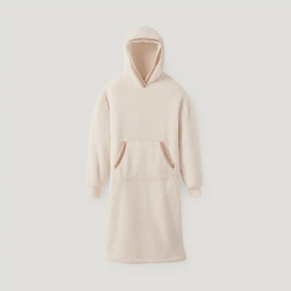 All Gender Uggfluff Oversized Hoodie Cream 164343, Color: Cream, Size: L/XL