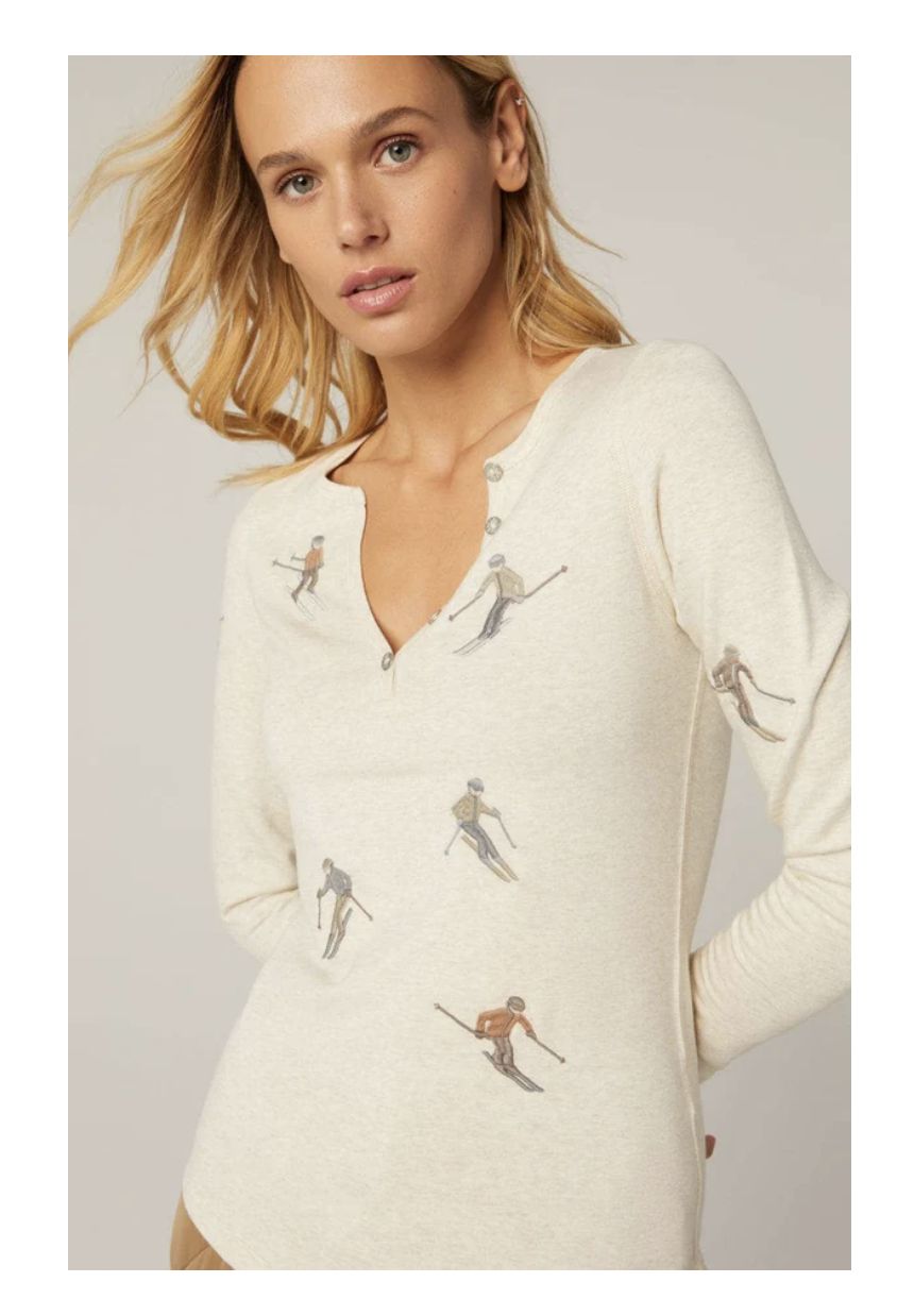 Slope II Henley | Heather Ivory 10813