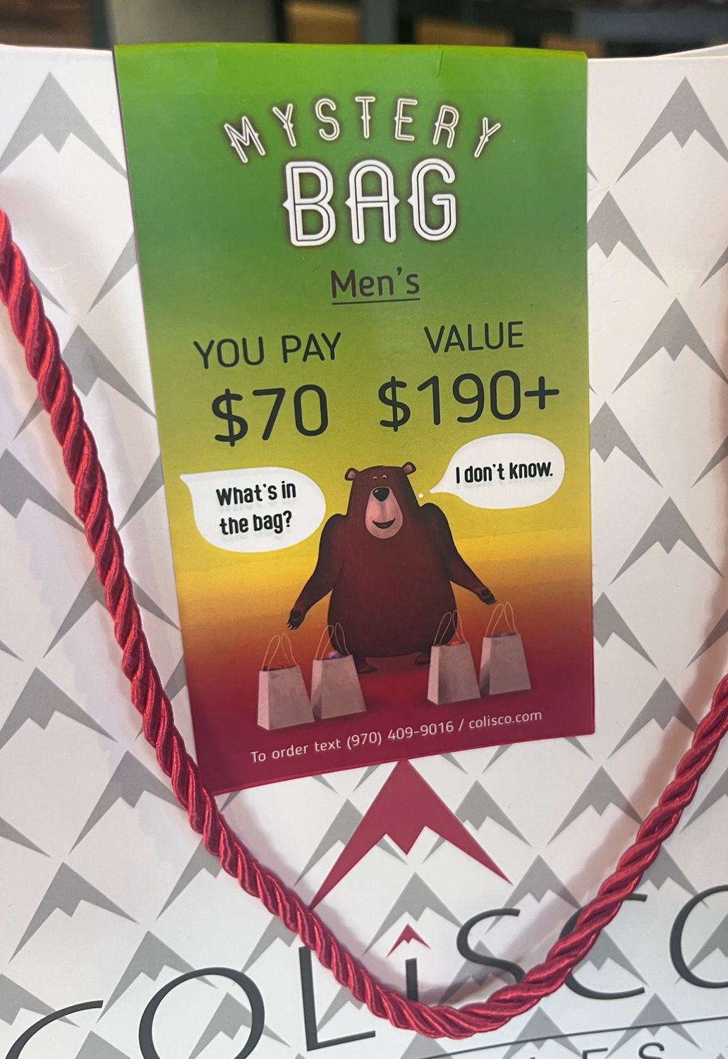 $70 Men's Mystery Bag – $190+ Value!