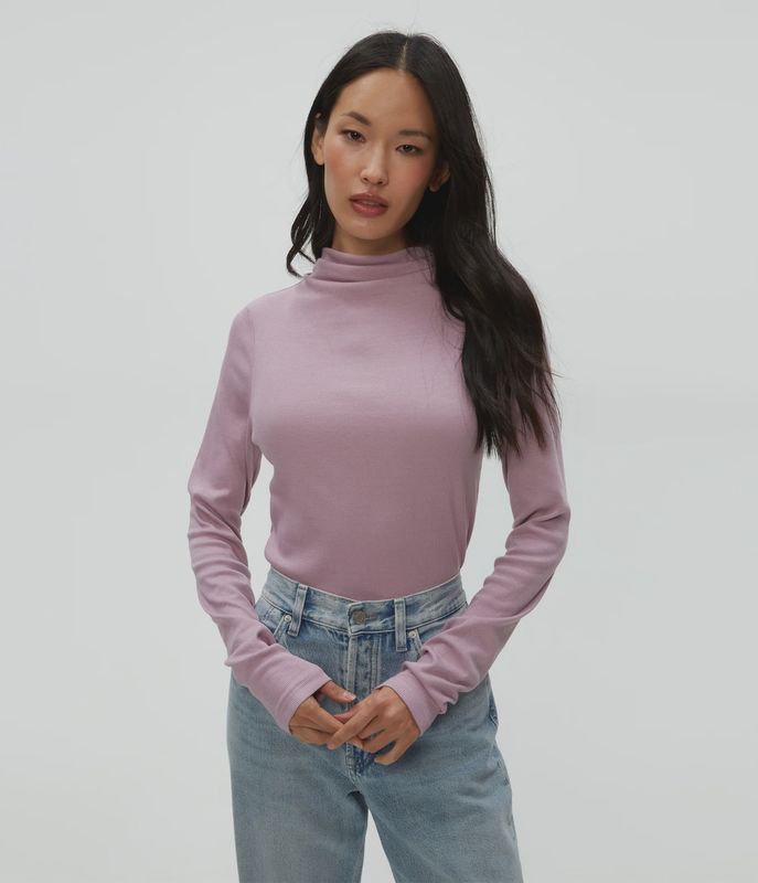 Janine Mock Neck Top. 163613