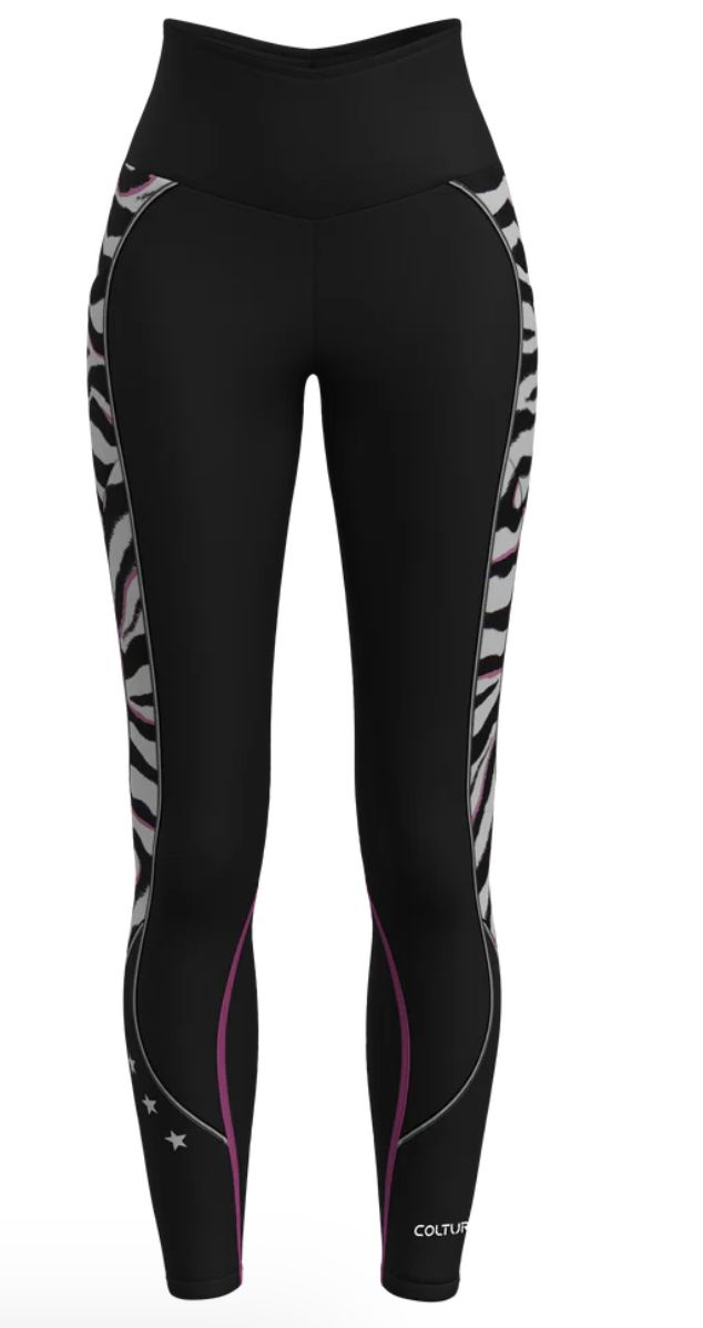 Leggings Cute Black-Zebra