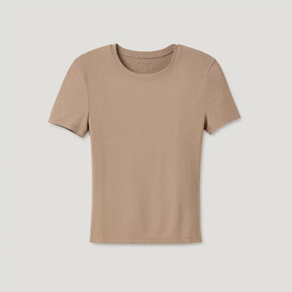UGG Women&#39;s Miriam Baby TEE Rib, Silver taupe, Color: Silver Taupe, Size: M