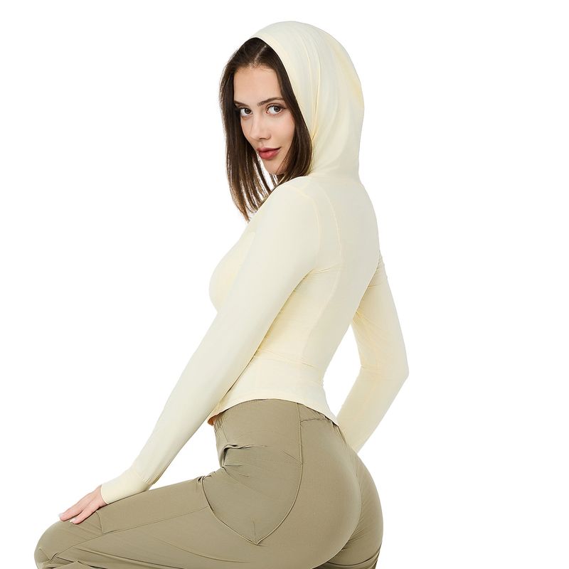 Colisco  Lightweight Cropped Hoodie_Butter