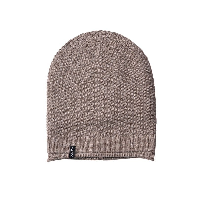 Colisco Soft Warm Slouch Beanie, Cozy Winter Knitted Beanie Hat, Brown