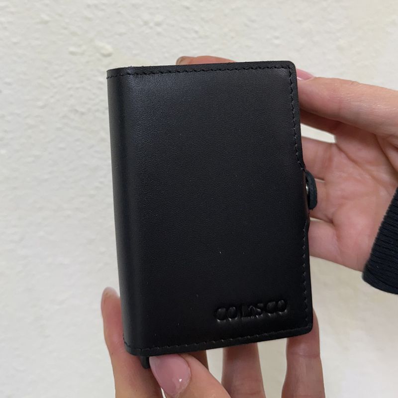 Colisco RFID Slide Wallet, Midnight Black