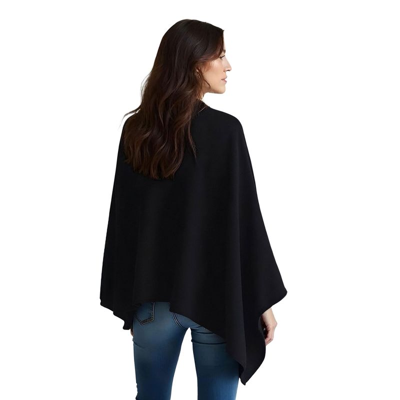 Colisco Cashmere Blend Poncho, Black