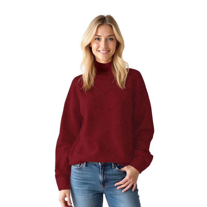 Colisco&#39;s 100% Pure Cashmere  Turtleneck, Burgundy
