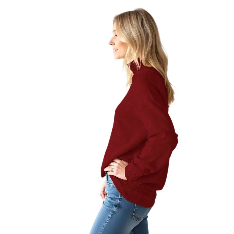 Colisco's 100% Pure Cashmere  Turtleneck, Burgundy