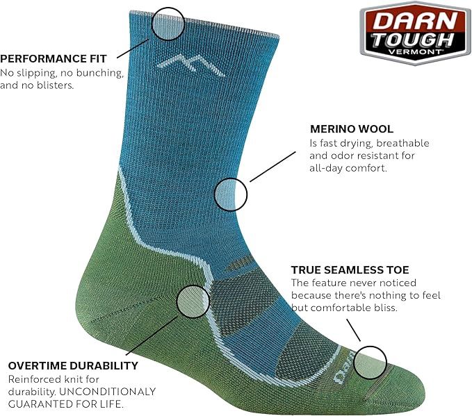 Women's Light Hiker Micro Crew Lightweight with Cushion Sock