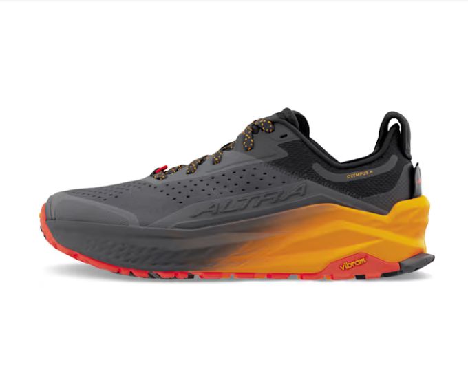 Altra Men&#39;s Olympus 6 Running Shoes, Color: Black/Orange, Size: 9