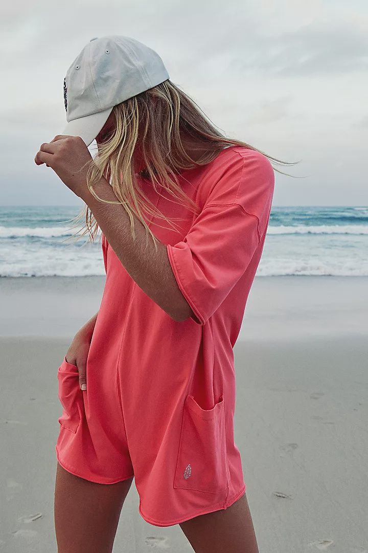 Hot Shot Tee Romper Coddy_18968, Color: Tulip Pink, Size: S