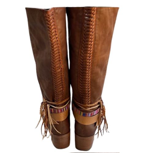 Teagan Braided Back Tall Lthr B 107110