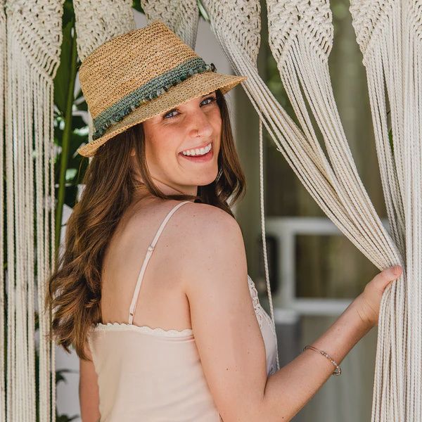 Raffia Tahiti Fedora Sun Hat_158335