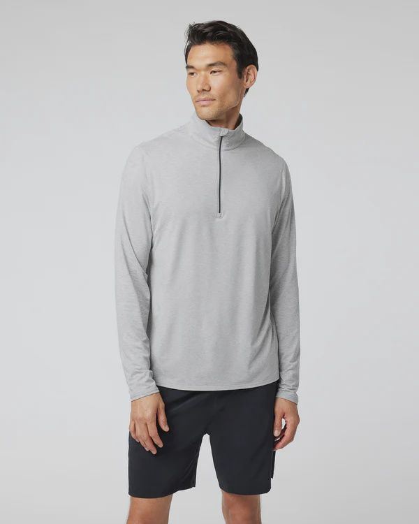 Ease Performance 1/2 Zip 2.0, Light Heather Grey, Size: M