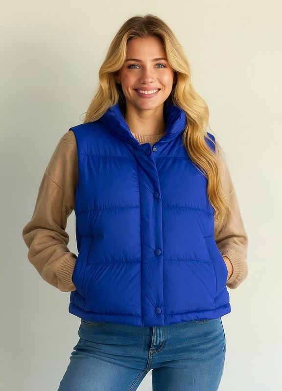 Colisco Hooded down vest, Sapphire