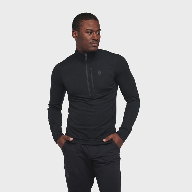 Men's Coefficient LT QZ Pullover, Black