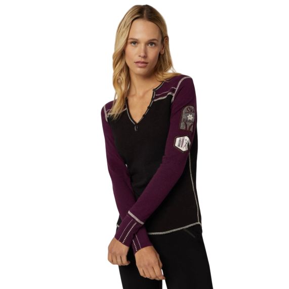 Rassa Henley | Black/purple 153674