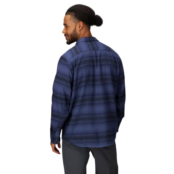 Rush Creek Flannel Long Sleeve Shirt, Thunderhead/Black