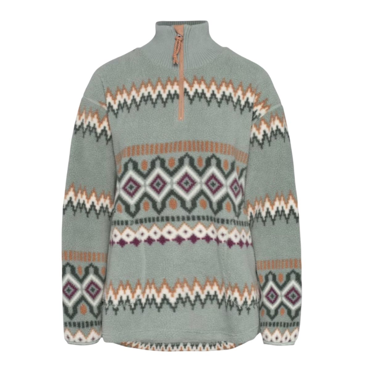 Ruthie Midlayer  Half Zip Pullover 163195, Color: Sage, Size: S