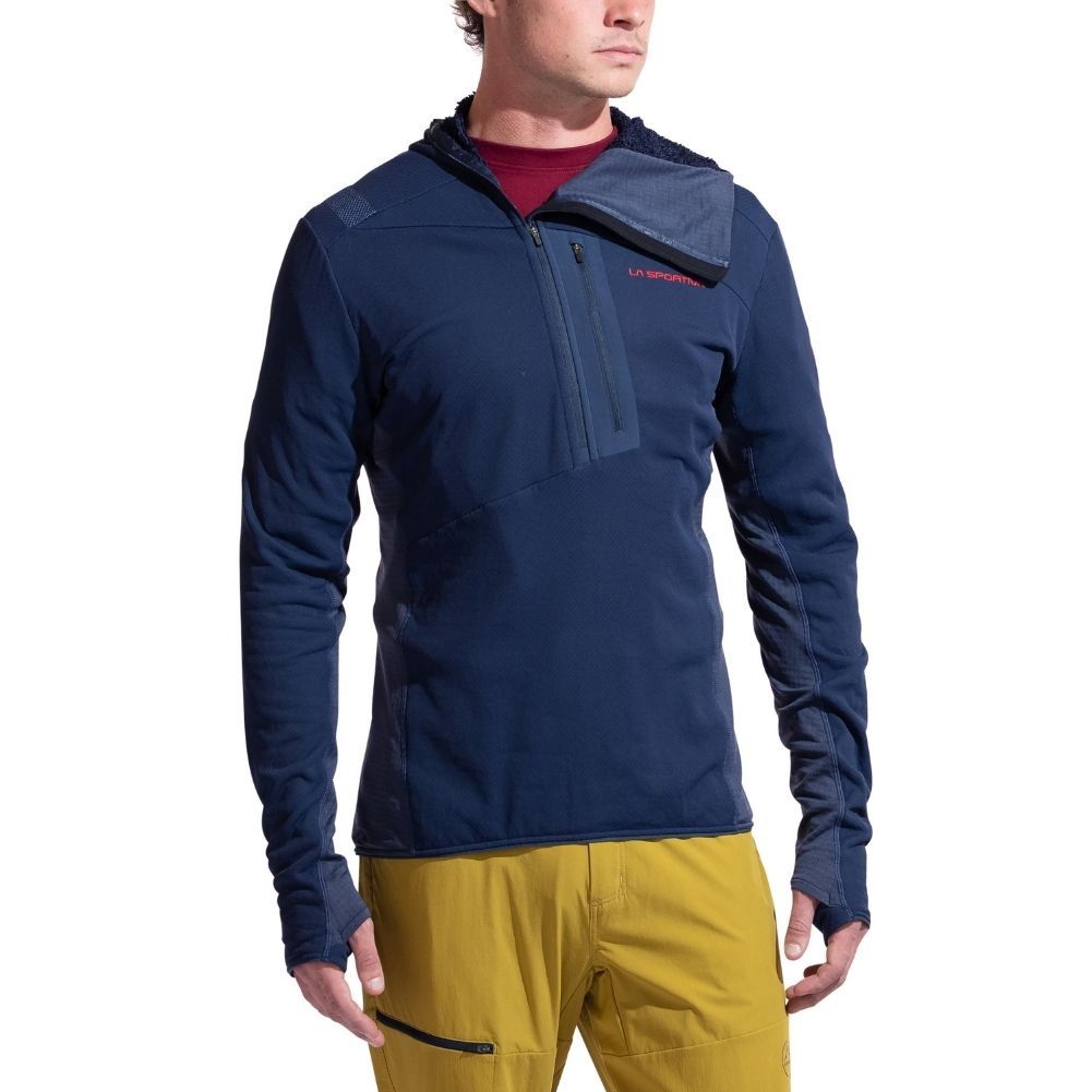 LA Sportiva Big Wall Pullover Hoody M, Color: Night Sky/Mountain Red, Size: L