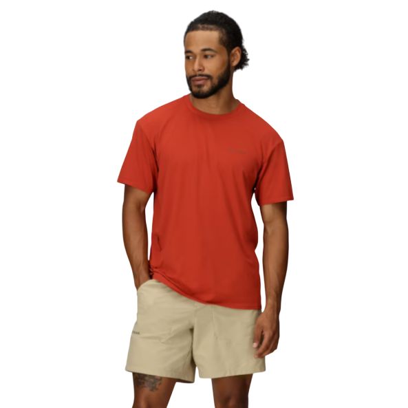Men&#39;s AirExchange Short-Sleeve Crew T-Shirt, Color: Sumac, Size: M