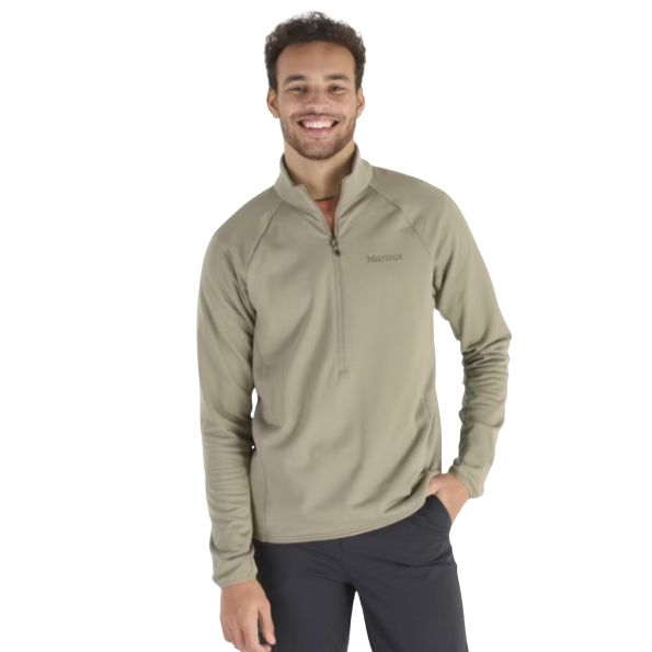Marmot Men&#39;s Leconte Fleece 1/2-Zip Pullover 14400, Color: Vetiver, Size: M