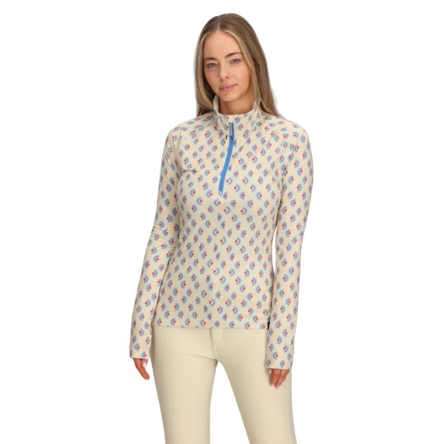 Obermeyer Women’s Oly Baselayer Zip Top, Color: Bali Sun, Size: XS