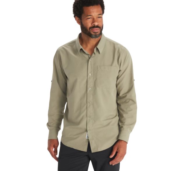 Men&#39;s Aerobora Long Sleeve Shirt, Color: Vetiver, Size: M